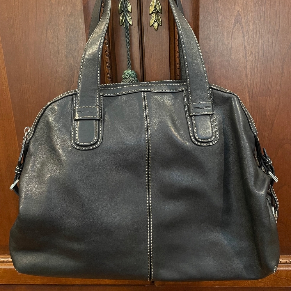 Michael Kors Black Leather Satchel